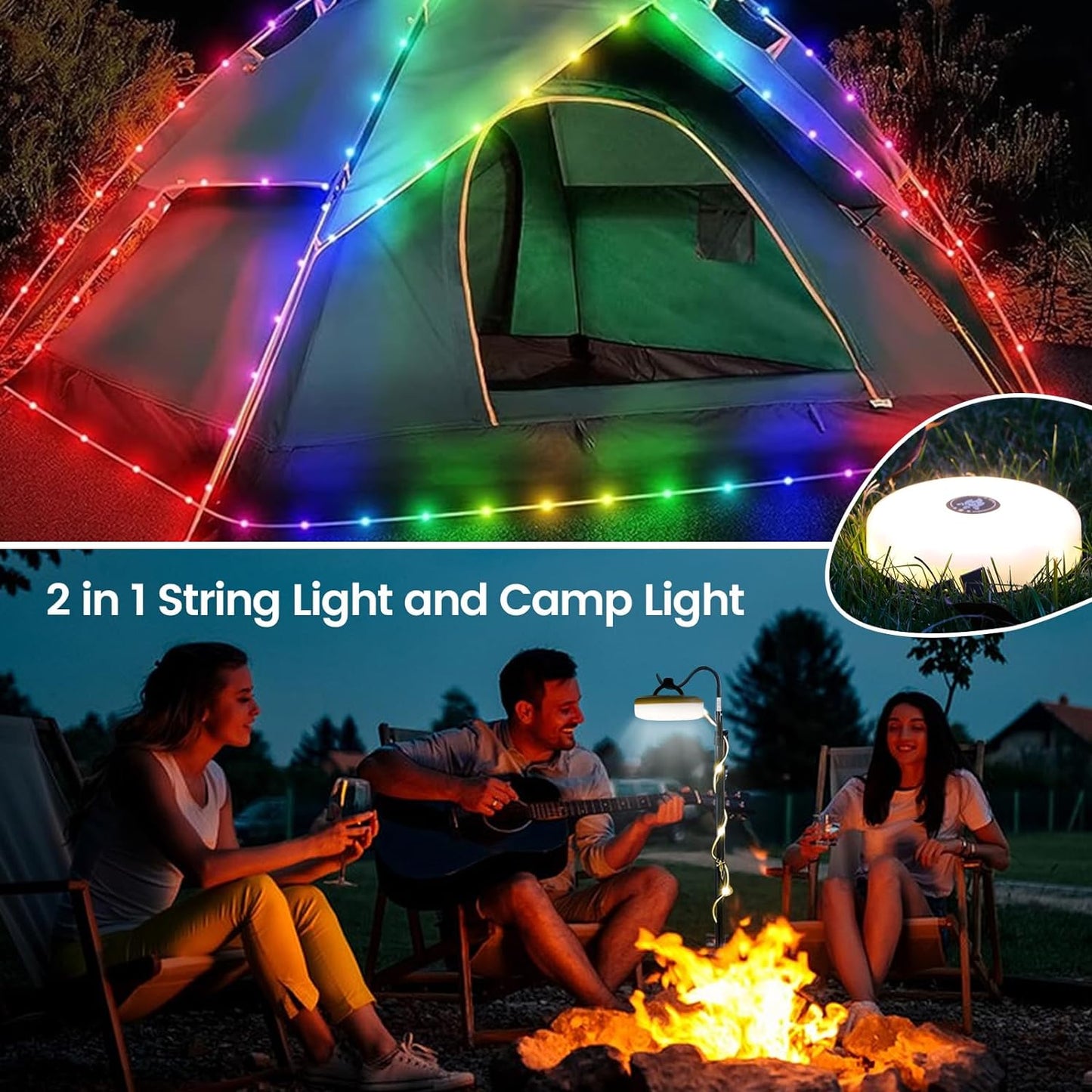 VersaLight Retractable Multi Colored String Light